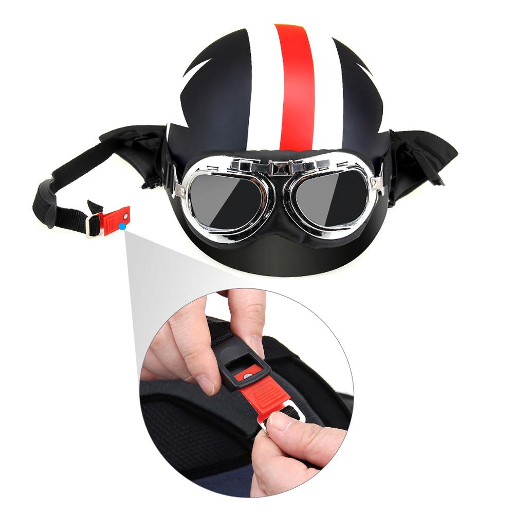 Half Open Face Motorcycle Helmet with Goggles Visor Scarf Biker Scooter Touring Helmet Retro Vintage Style Motocross Motorbike