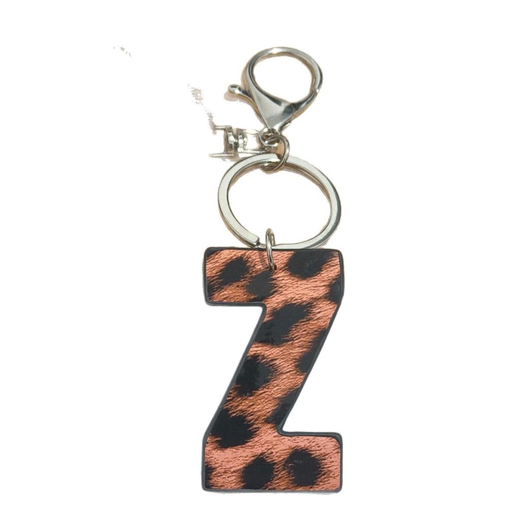 2025 Patent Leather Leopard Print Tassel Keychain Car Accessory