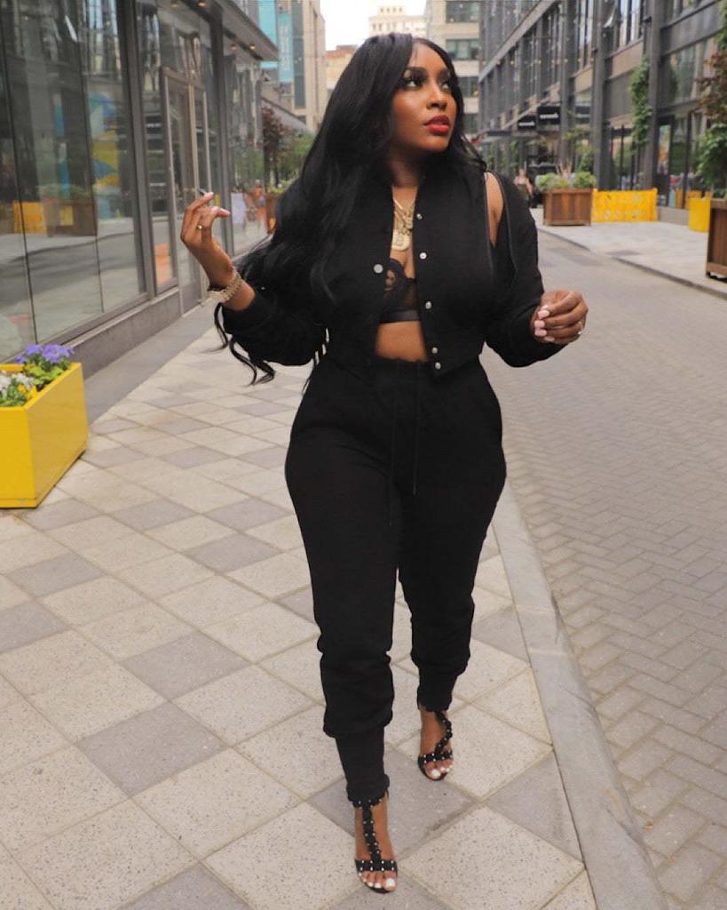 AL252 European & American Women's Fashion Two-Piece Tracksuit: Zipper Jacket & Sweatshirt for Autumn/Winter