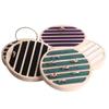 Compact Wooden Ring Earring Bracelet Organizers Plate Sturdy Countertop Display Stand Practical Rings Storage Holder
