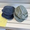 Literary and Artistic Washed Denim Niche Design Beret Women's Versatile Face Small Sunshade Sunscreen Octagonal Hat Tide