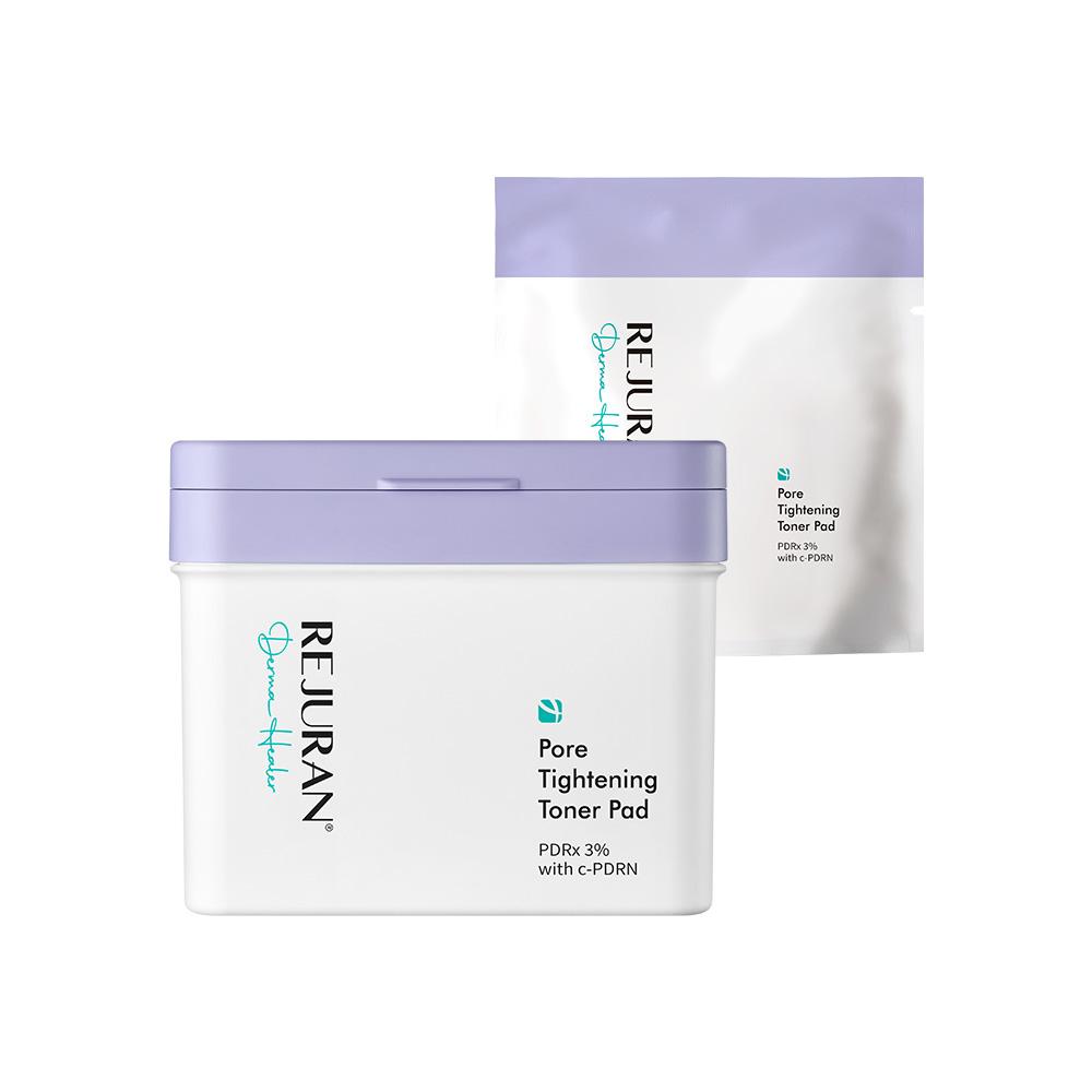 Rejuran Derma Healer Tonizační polštářky pro stažení pórů 220 ml / 60 kusů + 1 náhradní balení