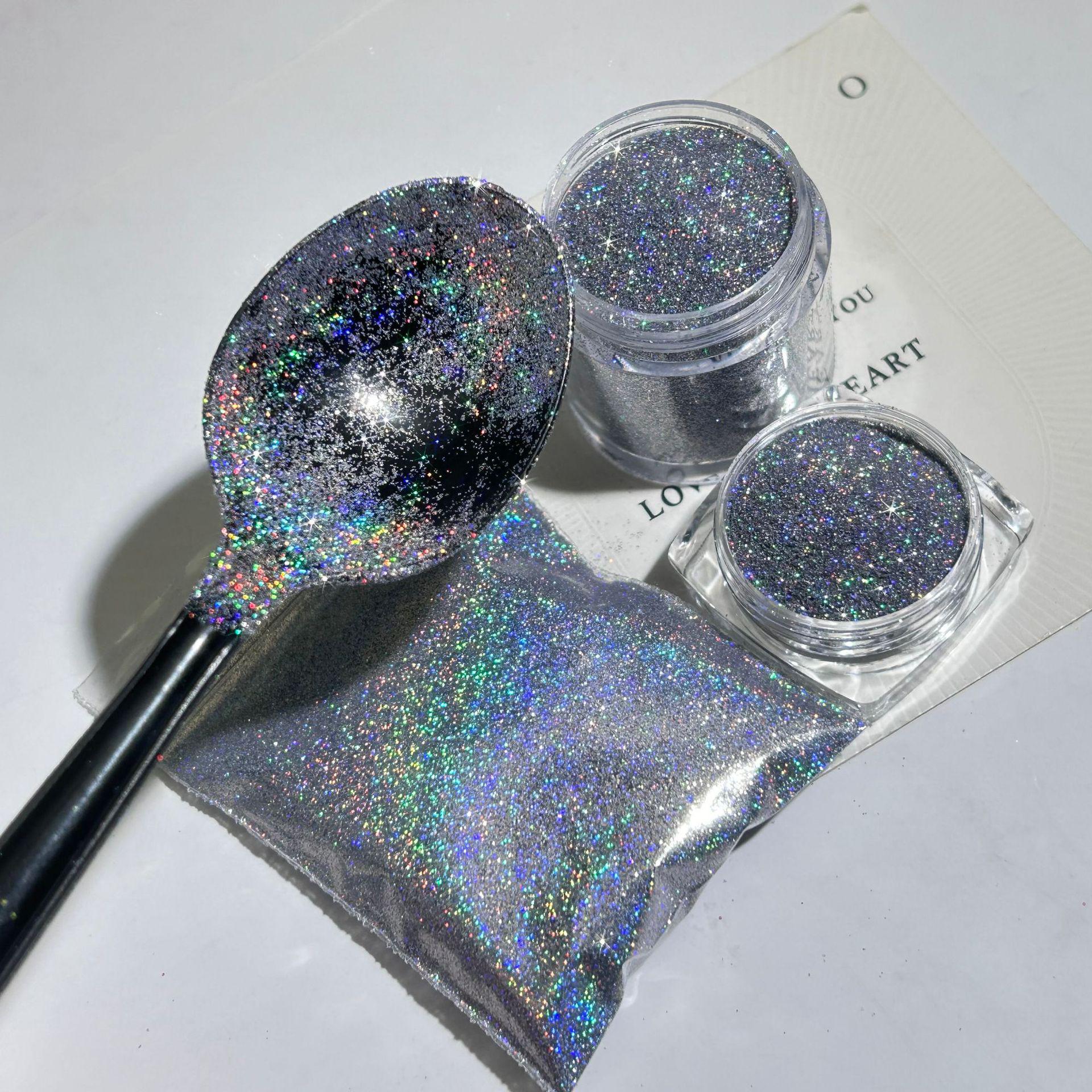 

Solvent-Resistant High-Gloss Iridescent Gold Glitter Flakes for Nail Art & DIY Resin Crafts 5 grams - canned