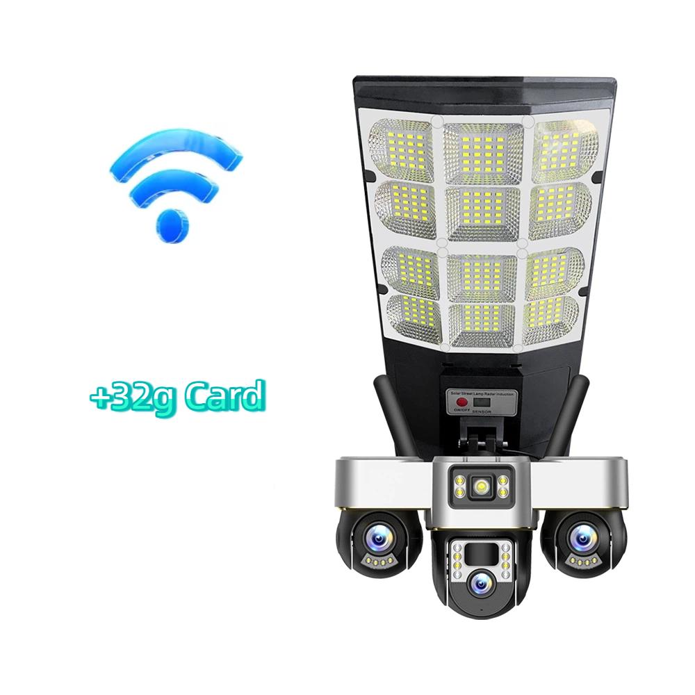 Streetlight & Surveillance Combined, Solar Charging, Multi-functional All-in-one Machine, Smart Lighting, High-definition Triple-lens Network Camera