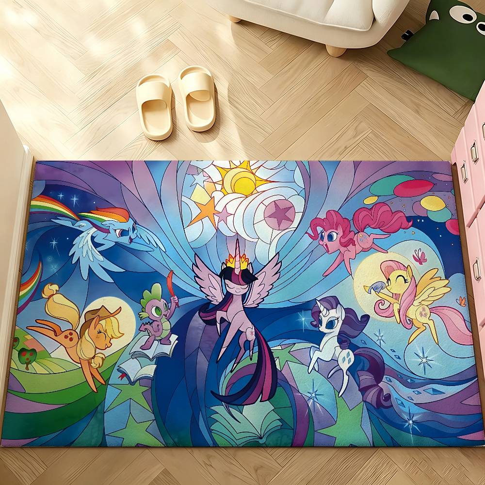 Cute M-My Little Pony-S Carpet Bathroom Anti-slip Mat Door Mat Home Decoration Mat Entrance Door Mat Scratch-resistant Door Mat