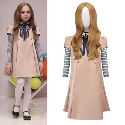 Megan Coswear Cadılar Bayramı çocuk Elbise M3GAN Lider Rol Oynayan Kostüm Cosplay Kostüm