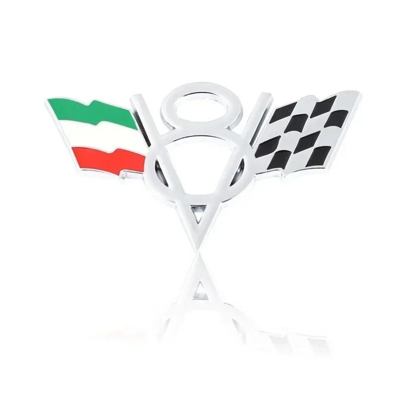 

3D Металл V8 Италия Франция Америка США Великобритания Флаг Эмблема Значок Наклейка на Заднее Крыло Багажника для Аксессуаров Dodge Jeep Ford