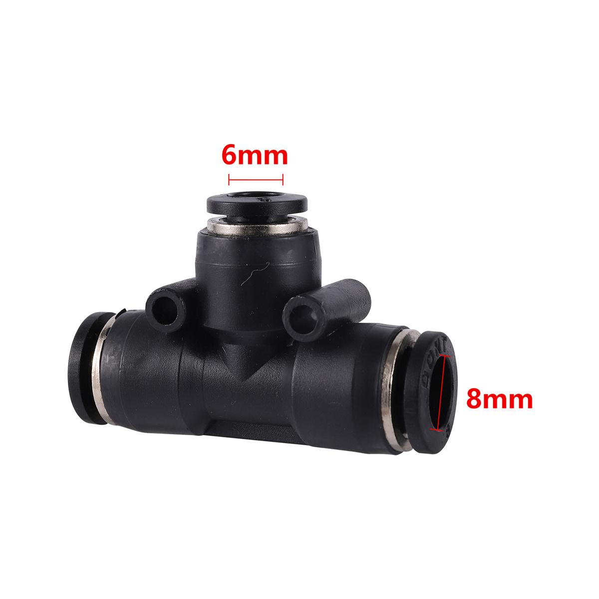 

3/10Pcs Pneumatic Slip-lock 3-way Reducing Connectors 6/8/10mm Variable Diameter Joints for Garden Low Pressure Misting Cooling 3Pcs