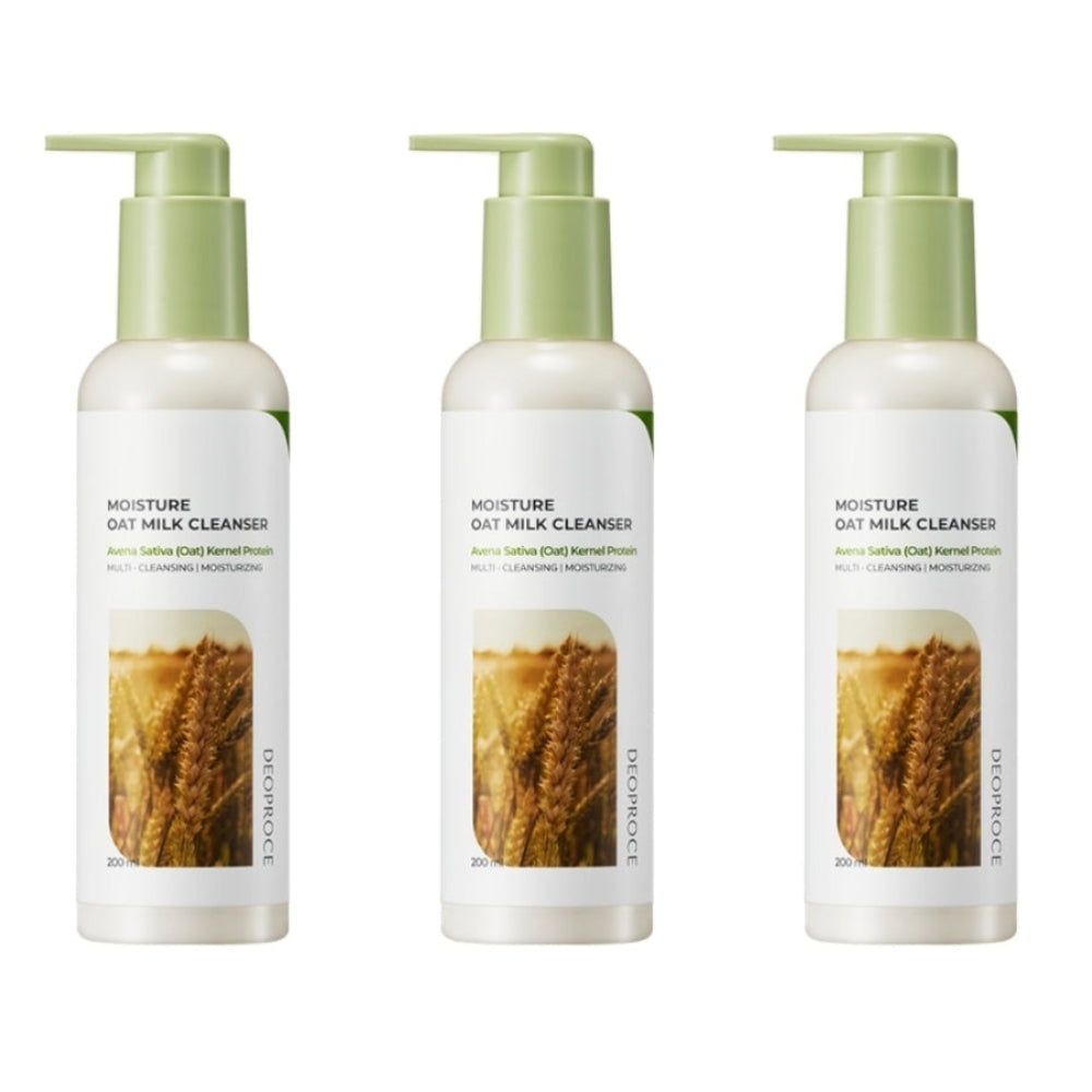 Deoproce Moisture Oat Milk Cleanser 200ml*1Pc/2Pcs/3Pcs