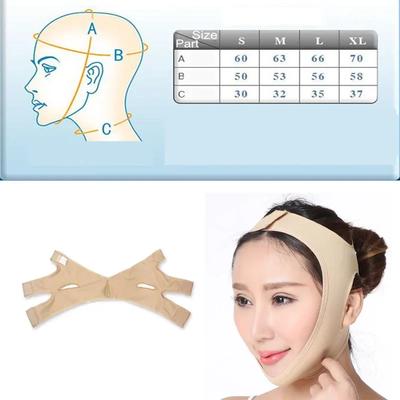 2 Stück/Set Elastische Gesichtsstraffungsbandage V-Linie Gesichtsformer Frauen Kinn Wange Lift Up Gürtel Gesichtsmassagegerät Schönheit Hautpflege Werkzeuge