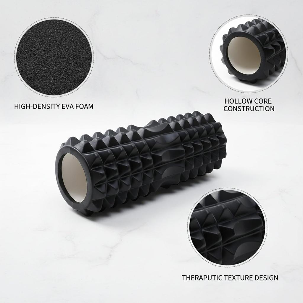 Lightweight Hollow Foam Roller, 13 Inch EVA Muscle Roller for Yoga, Pilates & Travel, Portable Exercise Tool