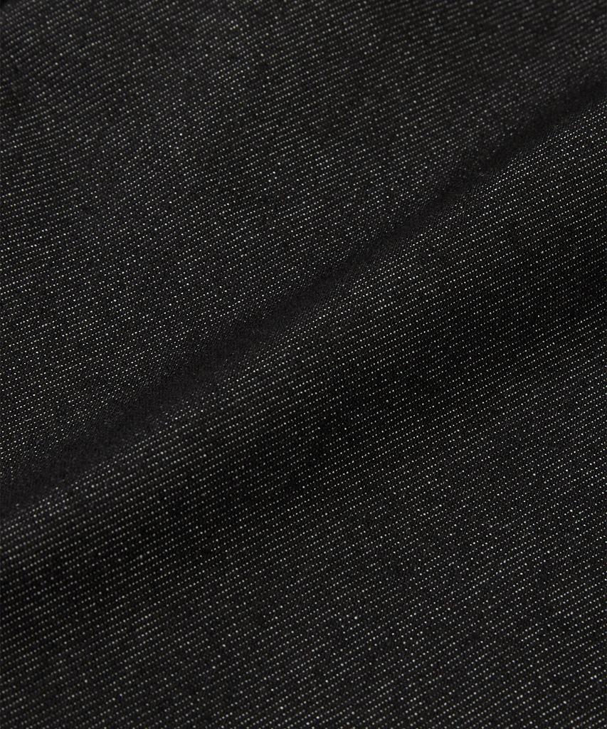 West Grand Boulevard Contrast Raw Denim Mini Skirt Black Indigo