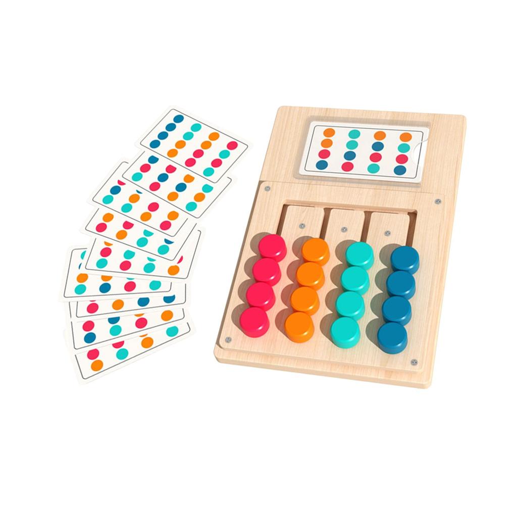 Montessori Preschool Learning Toys, Slide Puzzle Board, Educational Toys Shape Color