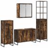 Bathroom Furniture Set with Shelf Smoked Oak Wood Based Material