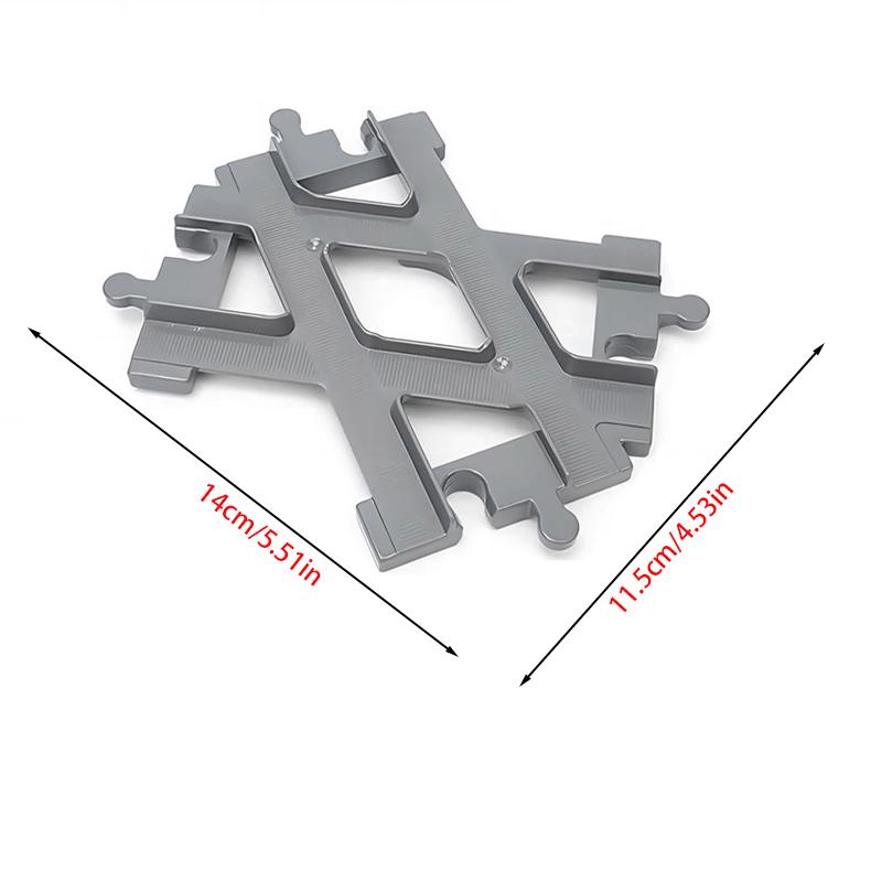 Oversized Size Option Constructing Block Bricks Train Tracks Crossover Parts Switch Straight Curved Duploes Accessories DIY Toy Perfect For Children