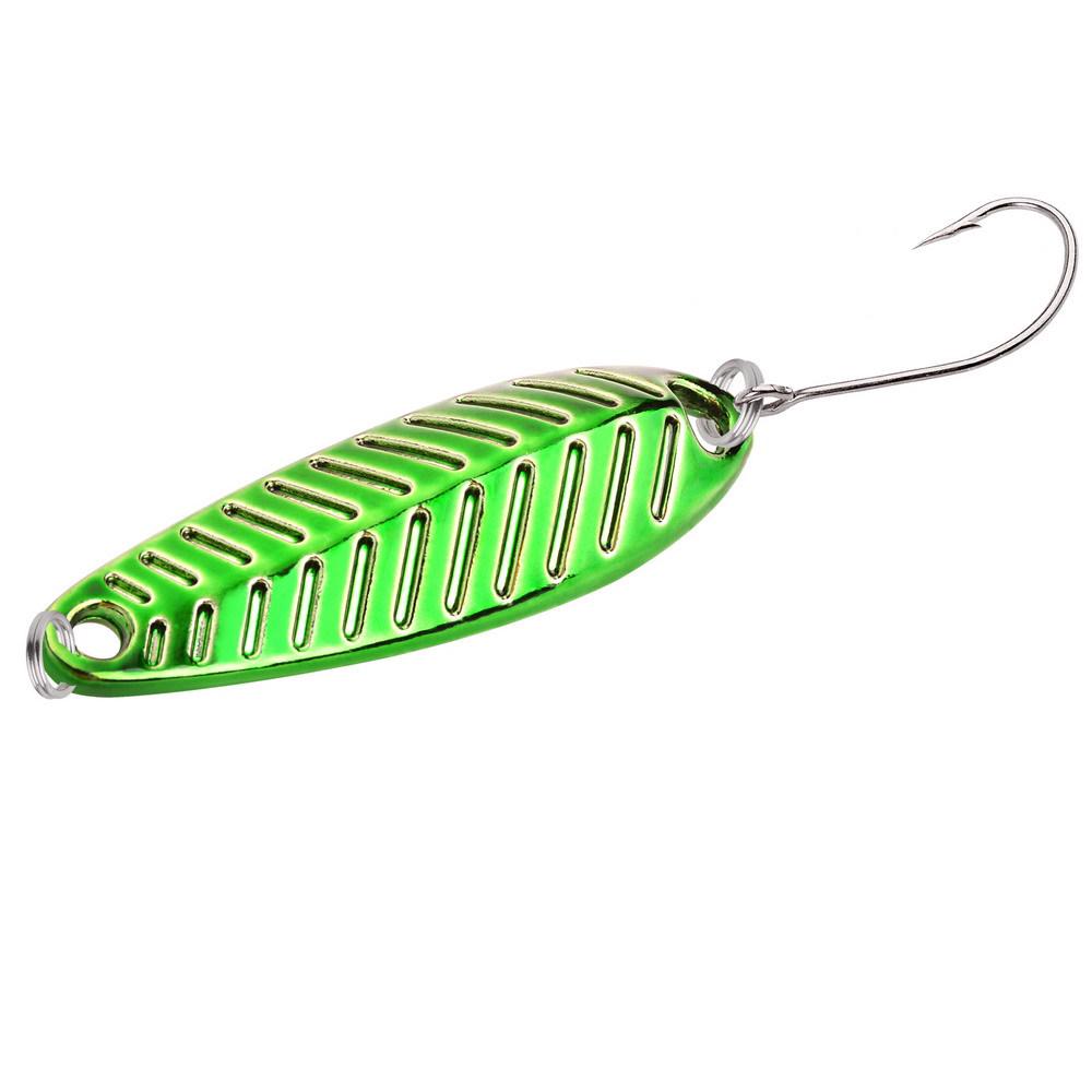 Maple Leaf Spoon-Shaped Micro Lures: Bass and Amur Zinc Alloy Baits In Gold and Silver