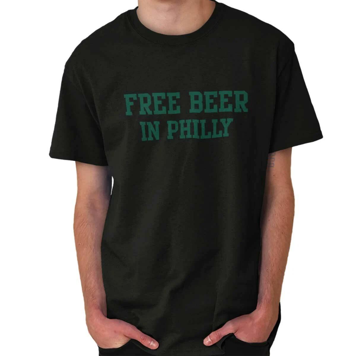 Free Beer In Philly Philadelphia Football Womens or Mens Crewneck T Shirt Tee XL