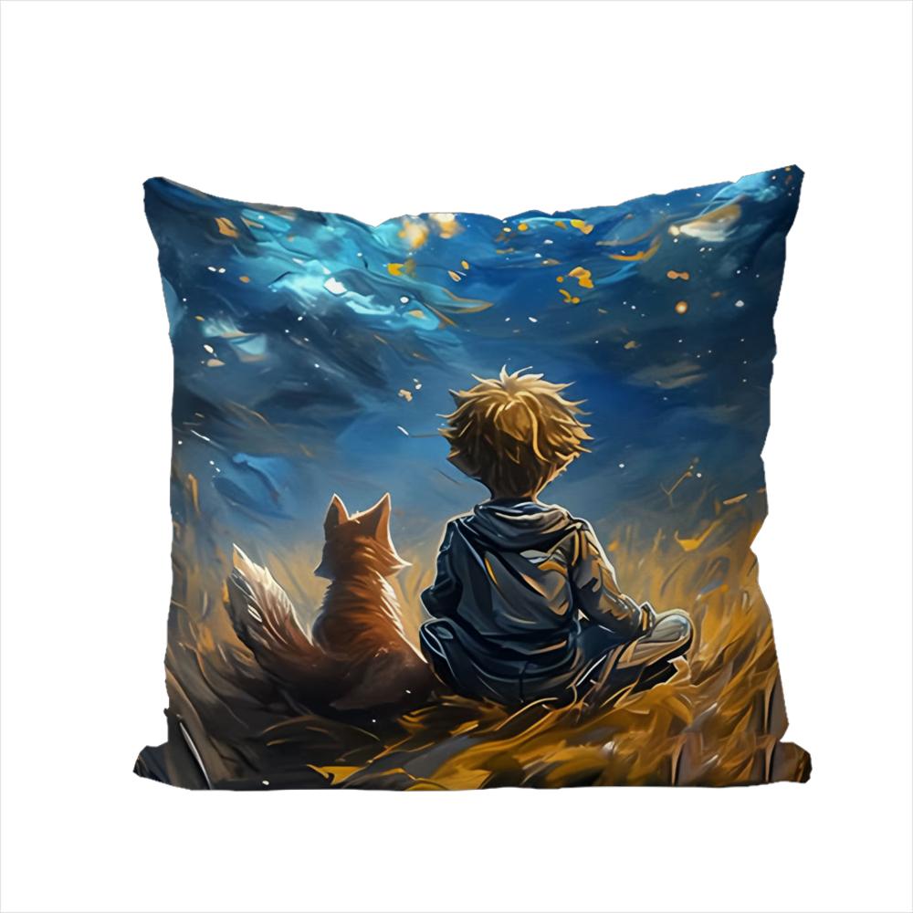 

The Little PPrince Pillow Case For Car Sofa Decorative Home Doublesided Print Plush Square Throw Pillow Cushion Cover 30x30cm