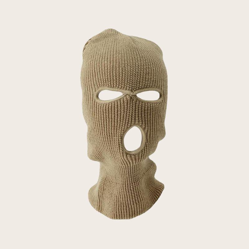 2026 New Black White 3 Hole Full Face Ski Mask Balaclava for Men Women Army Tactical CS Windproof Knit Beanies Winter Warm Caps