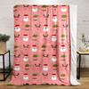 Christmas Pattern with Santa and Reindeer Patterned Flannel Blanket Perfect for the Bedroom Living Room, Sofa, or a Little Nap