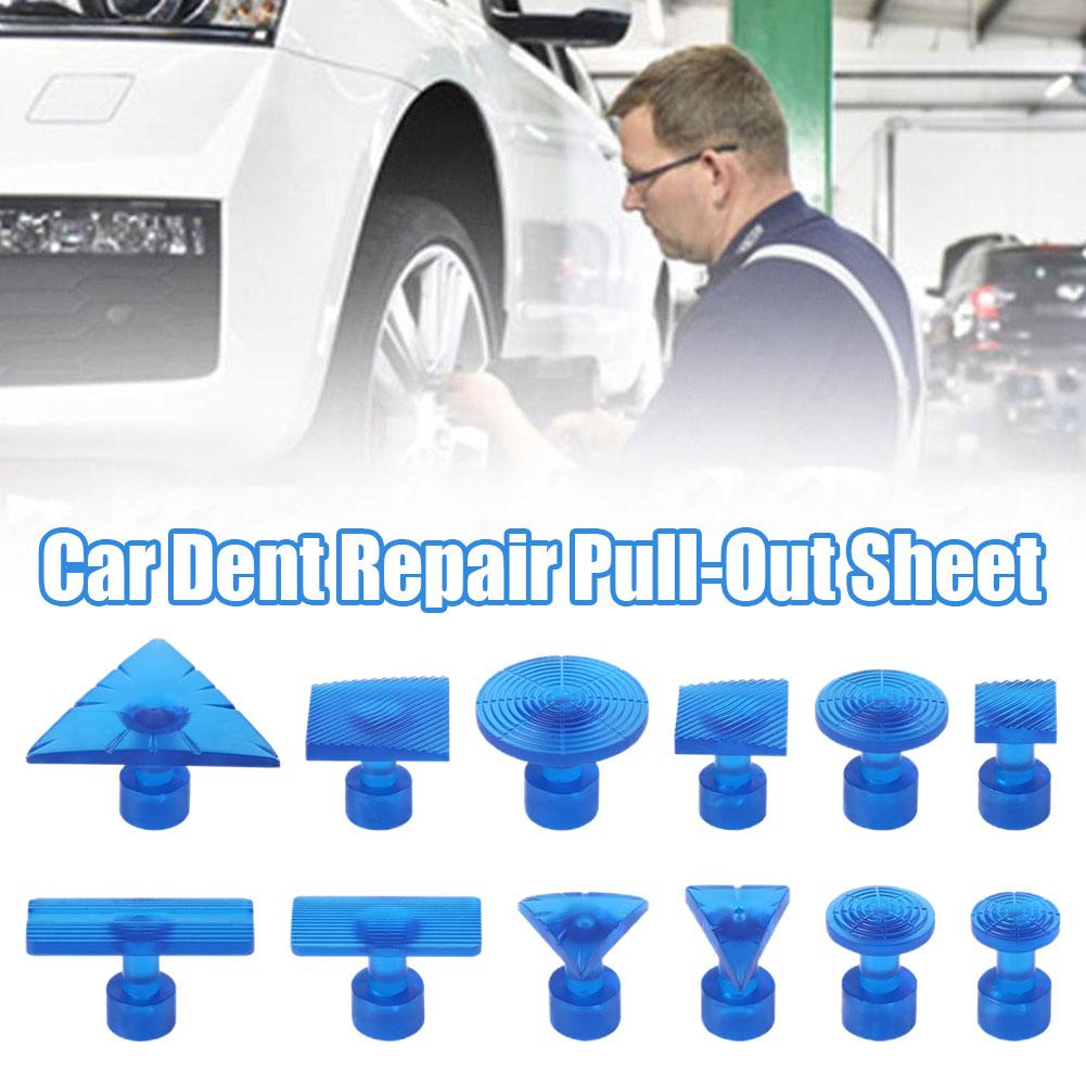 5/12 stücke Auto Dent Reparatur Pull-out Blatt Dent Reparatur Bump Dent Körper Tabs Werkzeuge Dichtung Kleber Tasse Tabs Puller Saug Reparatur Pit U0A3