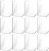 12Pcs Clear Bookends for Heavy Books,Acrylic Book Shelf Organizer for Desk,Suitable for Office Home Weighted Bookends