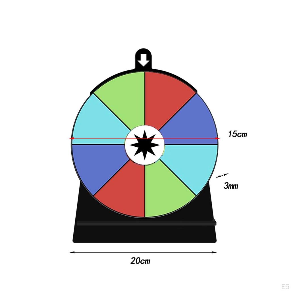 Color Rotating Wheel Drinking Game for Adults Editable Reusable with Stand Roulette Fortune
