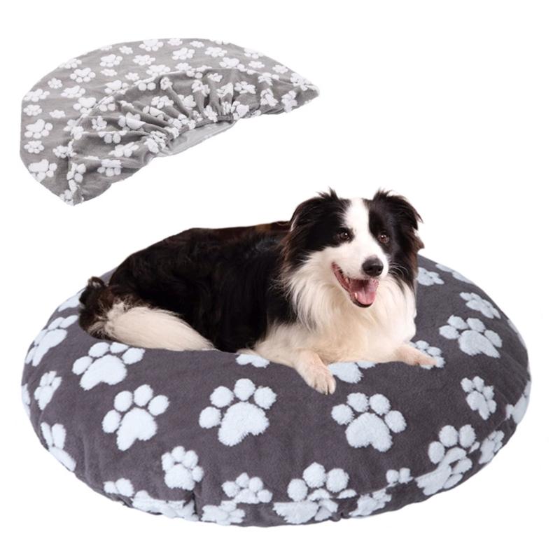 Wasserdichte Waschbare Haustierbettdecke Runde Form Hund Kätzchen Kissen Ersatz Abnehmbares Design Für Saisonalen Komfort