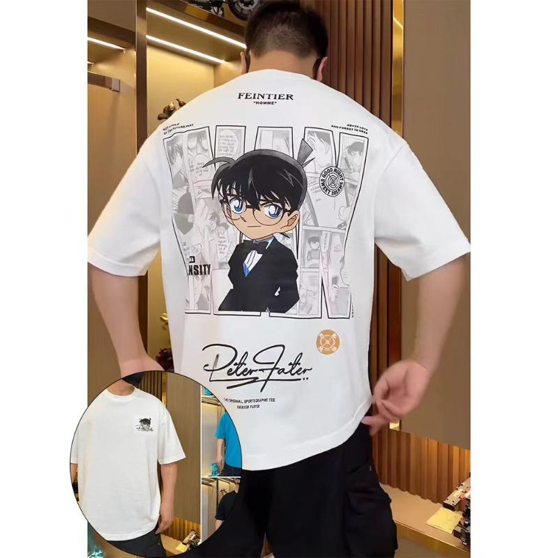 Estate 2026 Vendita Calda Moda Fresca Personalizzata Stile Detective Conan T-shirt Stampata 3D Street Wear Larga T-shirt Y2k