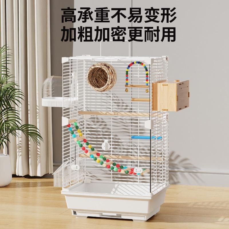 Bird Cage Parrot Cage Special Villa Splash-proof New Tiger Skin Cockatoo Ecological Acrylic Bird Cage Household