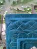 Handcrafted Wooden Wall Frame – Distressed Turquoise Jharokha – Indian Heritage Decor – Vintage Style Wall Hanging