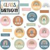Boho Birthday Chart Bulletin Board Set Rainbow Theme Calendar Name Tag Classroom Decorations Back To School Paper Cutouts for Teacher Supplies