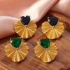 French Retro Love Color Diamond Stud Earrings Stainless Steel Gold-Plated Personalized Multi-Style Stud Earrings Women