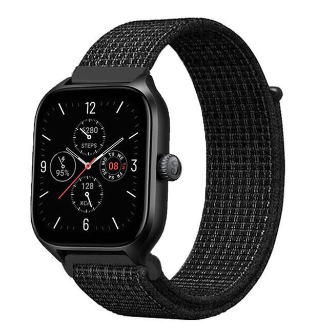 20mm 22mm Nylon Loop Band For Amazfit GTS 4/3/3pro/2e/GTS 2 Mini/GTR 4 47mm/GTR 2/Stratos 2 3 Strap For Amazfit Bip 3 Pro Correa