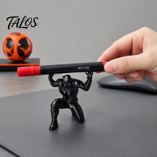 Tactical Hero Pen Stand, 3D Printed Desk Organizer, Action Figure Pencil Holder for Office, Collectible Gift