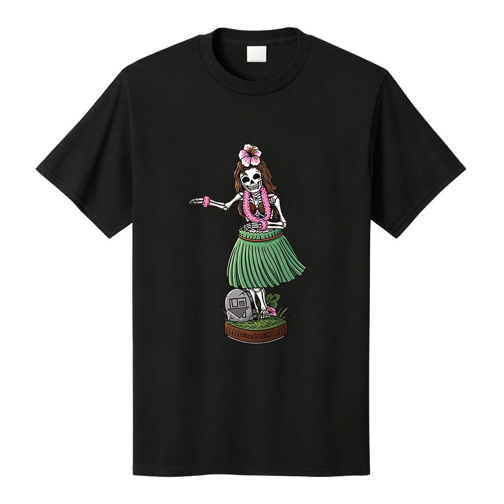 Hula Girl Graphic T-shirt The Neighborhood Band NBHD Tshirts Short Sleeve Cotton Summer Unisex Streetwear Women Tee