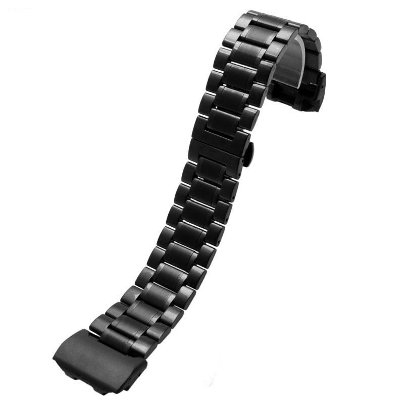 Stainless Steel Watchbands Adapter for CASIO G-Shock Modified GG-1000/GWG GSG-100 Men's Black Bracelet Strap Watch Chain