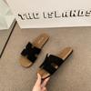 French Retro Birkenstock Slippers Wear  Summer New Beautiful Temperament Flat Bottom Cool Slippers