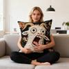 Screaming Goat Cushion Cover Decorative Throw Pillow Cover Removable Washable Goat Pillowcase for Home Farmhouse Sofa Bedroom Decor