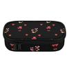 Pencil Pouch Large Capacity 300D Polyester Secure Zipper with Main Compartment Mesh Pocket and Pen Slots for Classroom Use