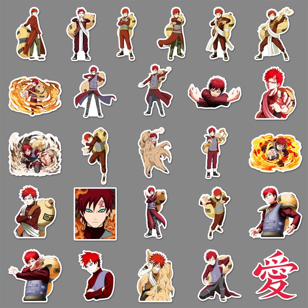 51 Gaara Doodle Stickers Cartoon Japanese Cartoon Naruto Decoration Mobile Suitcase Stickers