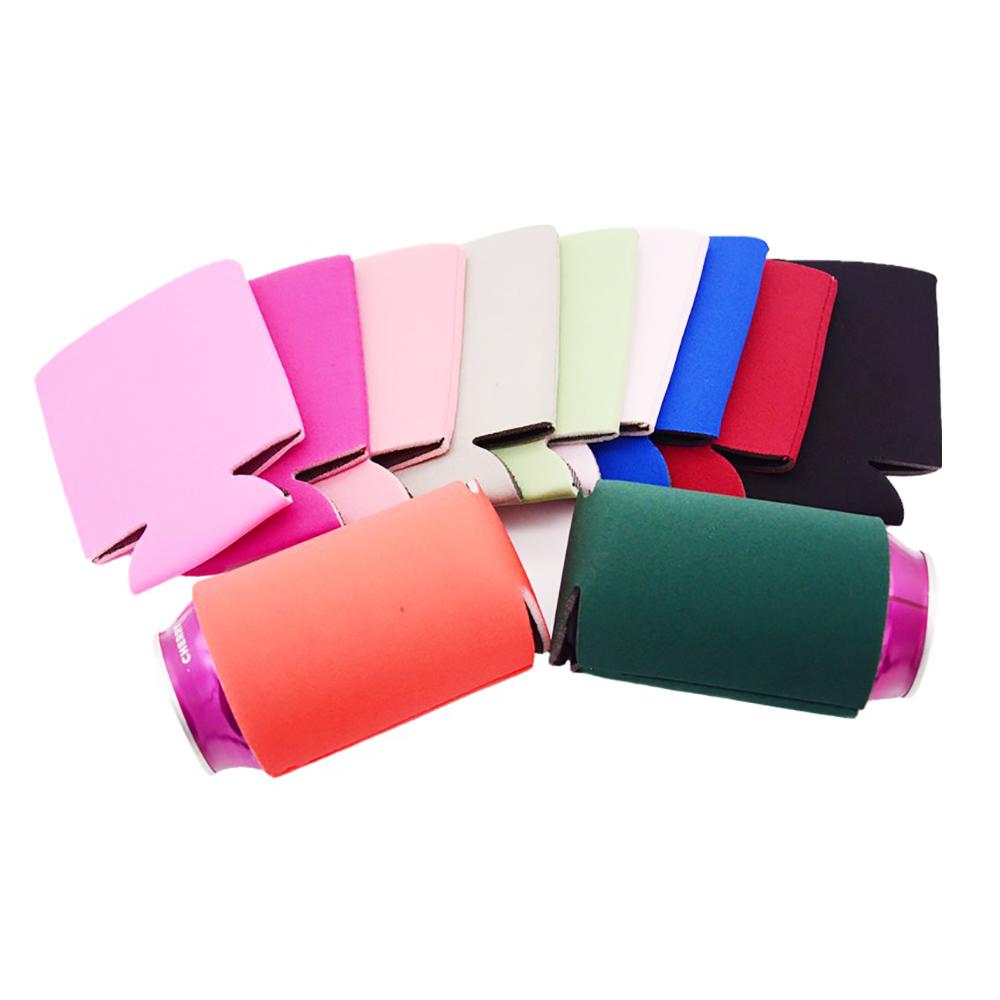 1PC Solid Color Portable Cup Cover Beer Sleeves Camping Can Cup Soda Cover Foam Material Drink Cooler Bottle Outdoor Sleeve KTY