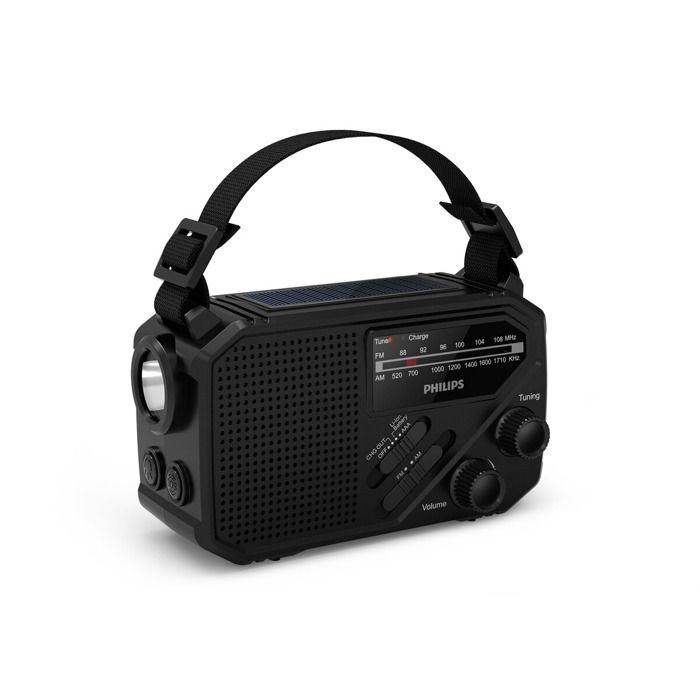 Radio Philips portable TAR1609 avec lampe torche Noir