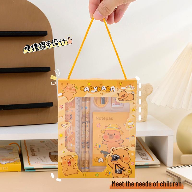 Capybara Stationery Gift Box Set for Primary School Students - Pencils & Study Supplies for Children's Day Gifts