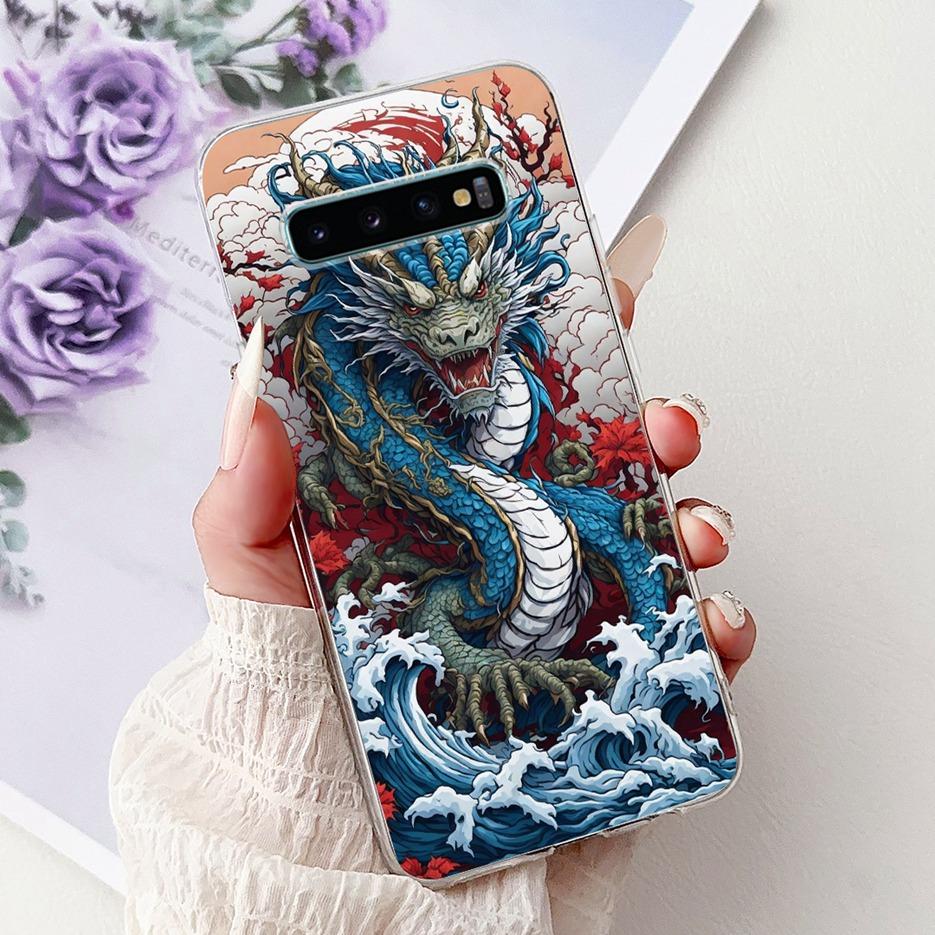 For Samsung Galaxy S10 S10e S10+ Case Luxury Love Heart Painted Cover Soft Slim Phone Case For Samsung S10 Plus S 10 S10e Fundas