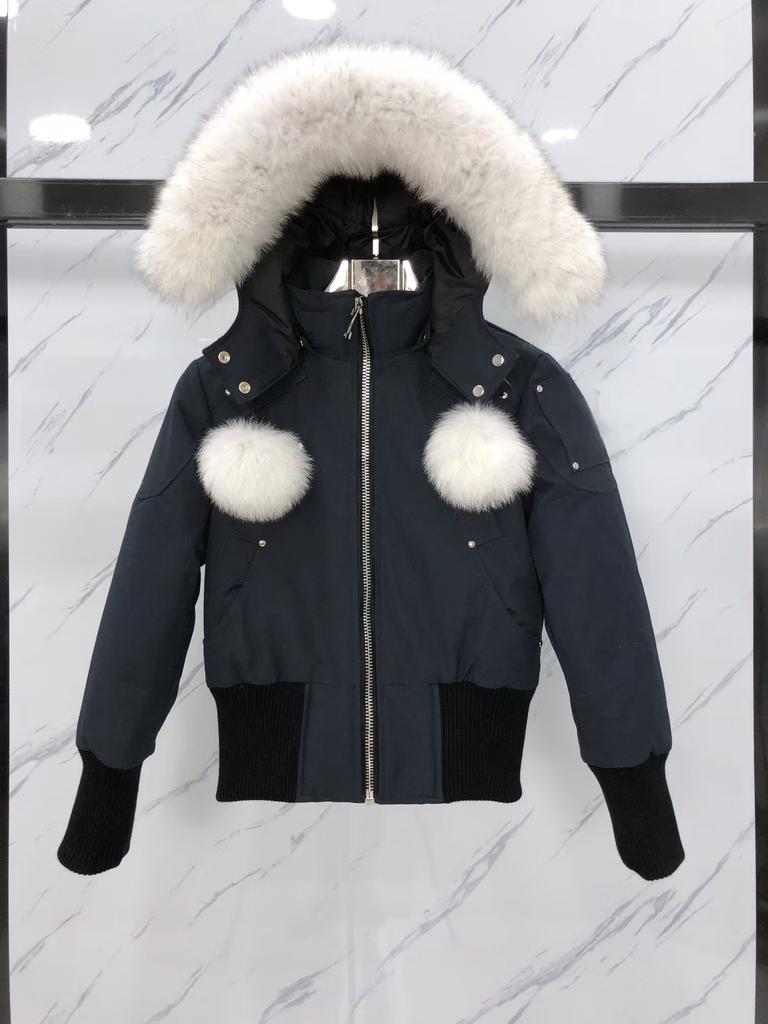Palm Moose #scissors down jacket Canadian women's fox hair hooded jacket