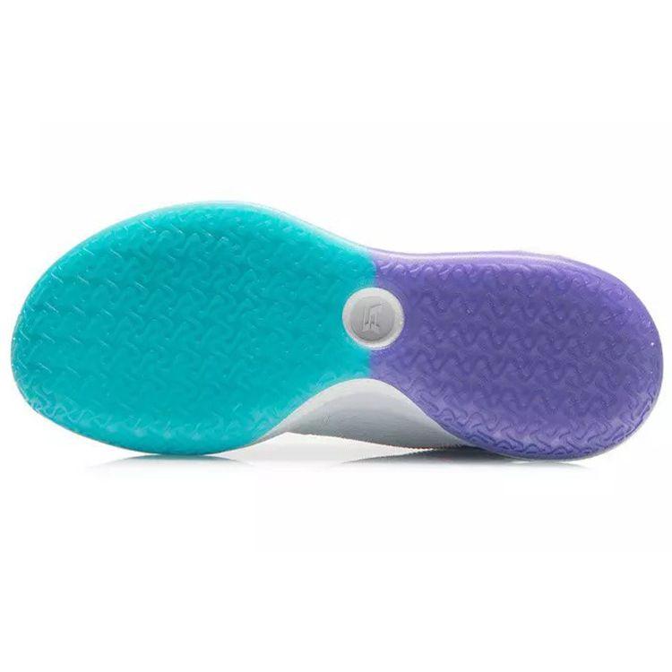 Li-Ning Yushuai 15 White Purple Turquoise Men Sneakers Standard-White ABAR043-1