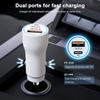 Chargeur de Voiture Rapide 38W Allume-cigare 2 Port - PD 20W + QC 3.0 Charge Rapide - Blanc