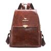 Multi-Purpose Backpack Retro Commuter Women's Large Capacity Solid Color Travel Backpack