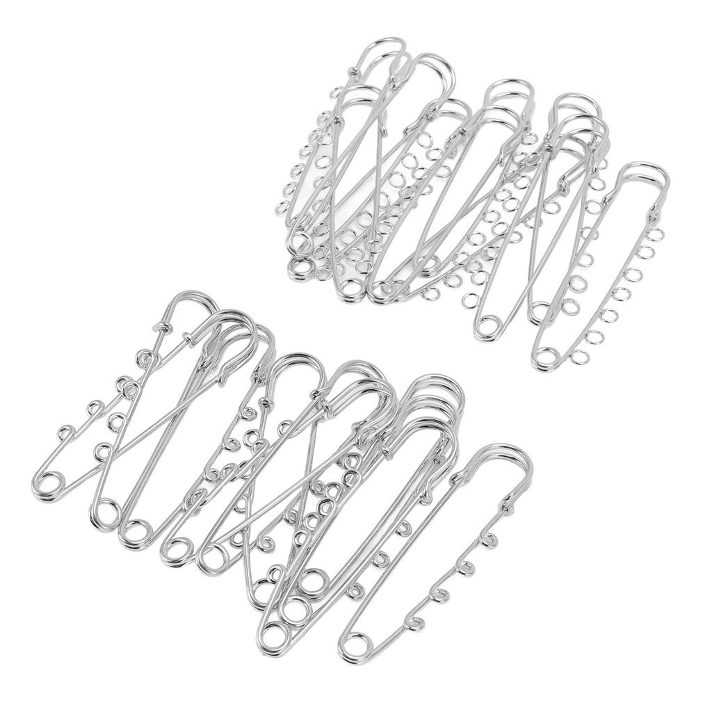 20pcs Large Safety Pins Heavy Duty 7 4 Loops Assorted Alloy Brooch Pins DIY Accessories Clothing Safety Pins for for